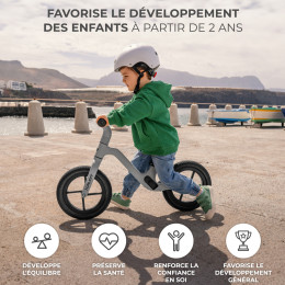 Kinderkraft XPLOIT - Metal Balance Bike from 2 Years Old - Grey