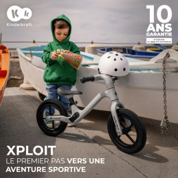 Kinderkraft XPLOIT - Metal Balance Bike from 2 Years Old - Grey