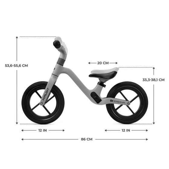 Kinderkraft XPLOIT - Metal Balance Bike from 2 Years Old