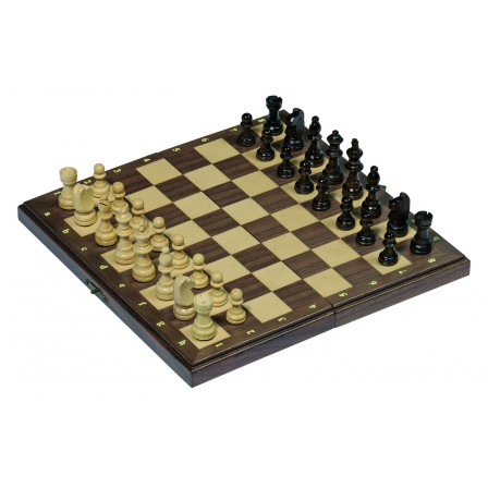 Jeu d'échecs magnétique dans boîte en bois pliable Goki