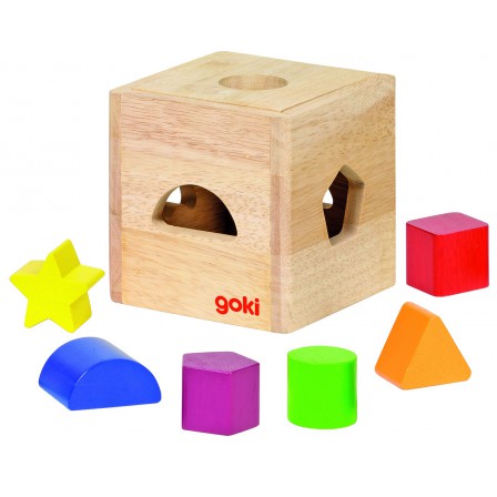 Petite boîte à formes en bois Goki