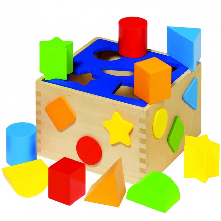 Box of wooden shapes Goki