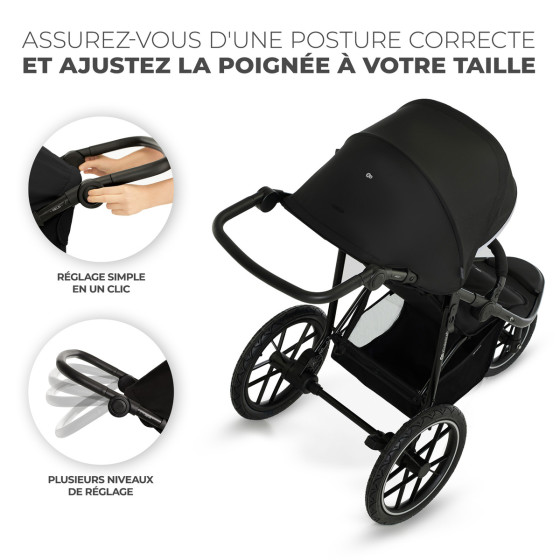 KinderKraft HELSI - Poussette à trois roues pour les sportifs