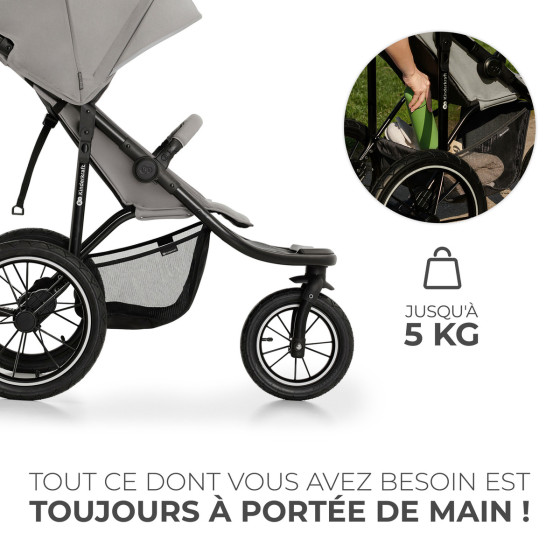 KinderKraft HELSI - Poussette à trois roues pour les sportifs