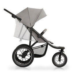 KinderKraft HELSI - Poussette à trois roues pour les sportifs - Gris