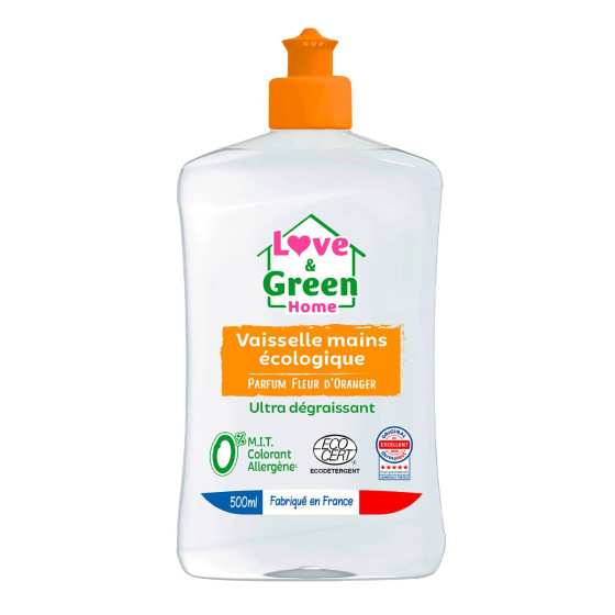 Love and Green Hand Dishwashing Liquid Orange Blossom Scent - 500ml