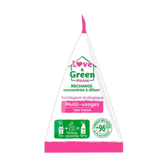 Love and Green Ecological Multi-Purpose Cleaner Fragrance Free - 750ml