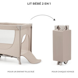 Kinderkraft Joy 2 :  Travel Bed for child - Park Cot - Beige