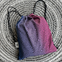 Little Frog Large Drawstring bag - Dark Aurora Cubes