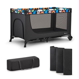 Kinderkraft Joy 2 : Travel Bed for child - Park Cot - Happy Shapes