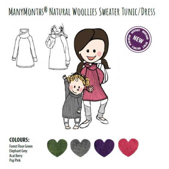 ManyMonths Pull Robe Tunique en Laine Mérinos Enfant