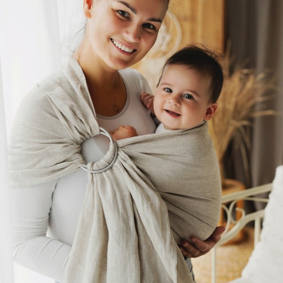 Little Frog Ring Sling - Pure Linen Sandstorm