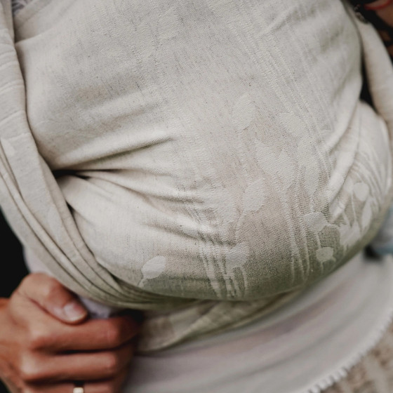 Little Frog Ring Sling Linen Summer Meadow - avec du lin Little Frog