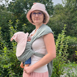 Naturioù Simply Wrap Vert Amande - Écharpe de portage tissée