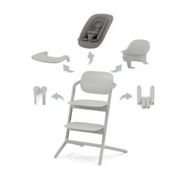 Cybex Lemo 4-en-1 evolutive high chair - Suede Grey