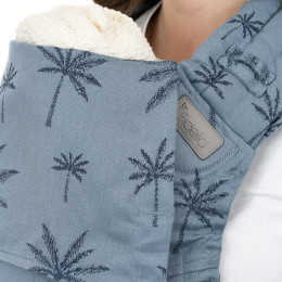 Fidella Fly Tai baby size meï-tai - Palm Trees Dove Bleu