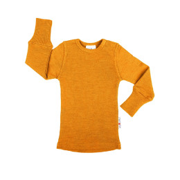 ManyMonths Natural Woollies Shirt Long Sleeve - Tangerine Marmalade