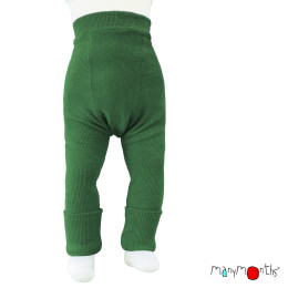 ManyMonths Longies - Legging réversible en laine mérino Forest Floor Green/Elephant Grey