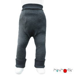 ManyMonths Longies - Legging réversible en laine mérino Foggy Black/ Elephant Grey