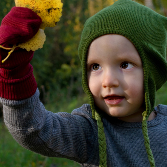 ManyMonths Natural Woollies Long Cuff Baby Mittens