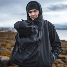 Fun2BeMum ELBRUS Babywearing softshell jacket for Dad - Black