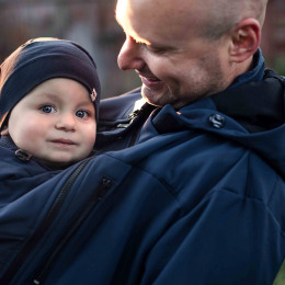 Fun2BeMum ELBRUS Babywearing softshell jacket for Dad - Marine