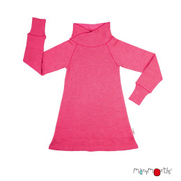 ManyMonths Pull Robe Tunique en Laine Mérinos Enfant - Pop Pink