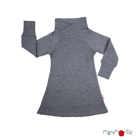 ManyMonths Pull Robe Tunique en Laine Mérinos Enfant