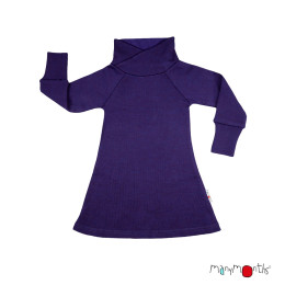 ManyMonths Pull Robe Tunique en Laine Mérinos Enfant - Acai Berry