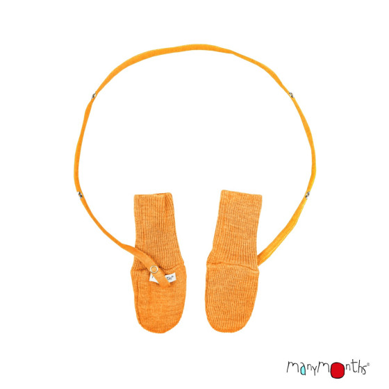 ManyMonths Natural Woollies Long Cuff Baby Mittens
