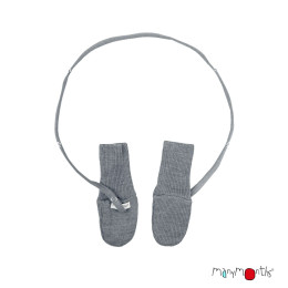 Manymonths Moufles pour bébé en laine mérinos - Elephant Grey