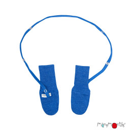 Manymonths Moufles pour bébé en laine mérinos - Classic Blue