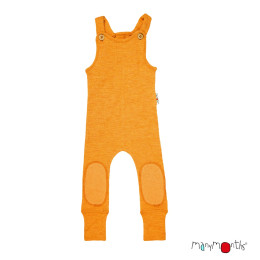 Manymonths Romper Playsuit - Salopette en Laine Mérinos pour Bébé - Tangerine Marmalade