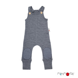 Manymonths Romper Playsuit - Salopette en Laine Mérinos pour Bébé - Elephant Grey