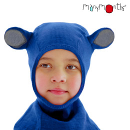 ManyMonths Teddy Bear Hood UNiQUE - Cagoule ourson en laine mérinos - Classic Blue