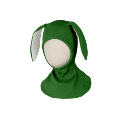 Manymonths Bunny Hood UNIQUE - Cagoule lapin en laine mérinos - Forest Floor Green