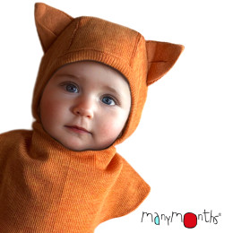 ManyMonths Elephant Hood with Kitty Ears UNiQUE - Tangerine Marmalade