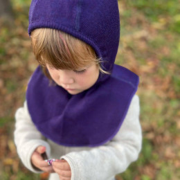 Manymonths Elephant Hood - Cagoule bébé en laine mérinos - Acai Berry