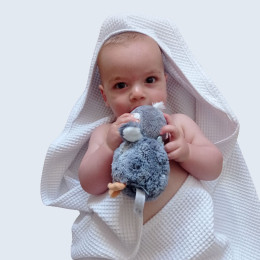 Naturioù Waffle Baby Towel - White