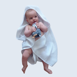 Naturioù Waffle Baby Towel - White