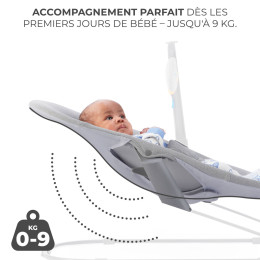 Kinderkraft Calmee - Rocking Chair / Baby Bouncer - Grey