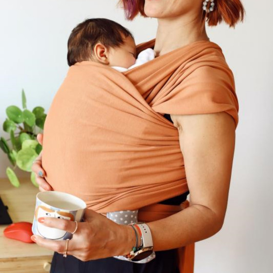 Naturioù Flex Wrap Cinnamon - Strechy Baby Wrap