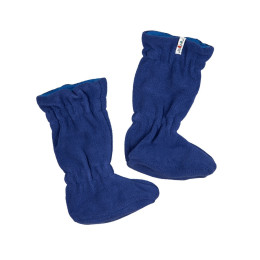 Manymonths Chaussons de portage d'hiver Laine Merinos/Polaire - Classic Blue (extérieur polaire bleu marine / intérieur laine bleu)