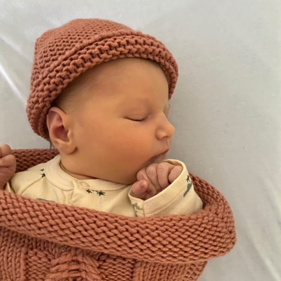 Ma Petite Laine Bonnet évolutif nouveau-né Terracota rose