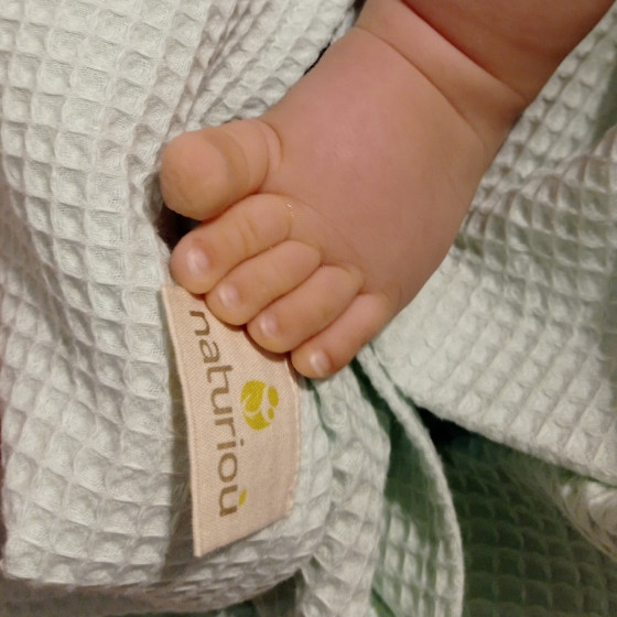 Naturioù Waffle Baby Towel