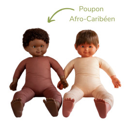 Doll Toddler Size 85cm 4kg 18/24 month-old with skeleton - Afro-Caribbean Doll