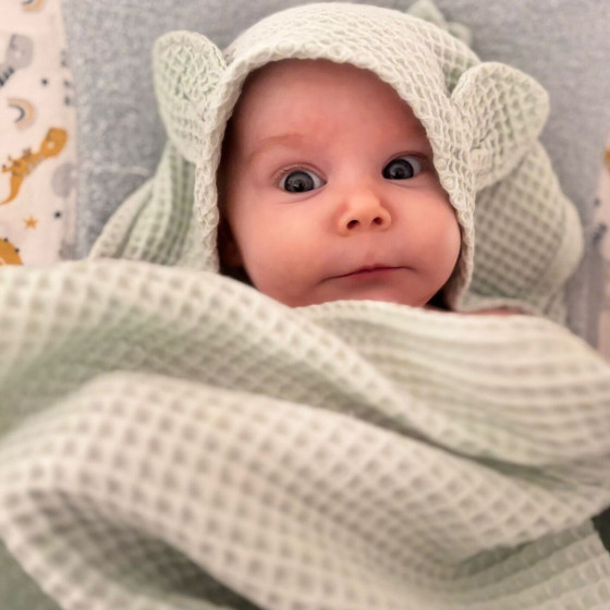 Naturioù Waffle Baby Towel