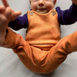 ManyMonths Natural Woollies Romper Playsuit - MaMidea - Tangerine Marmalade