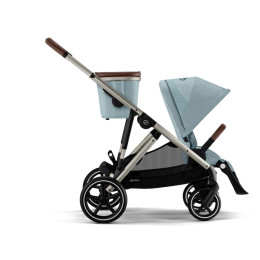 Cybex Gazelle S 2 - Poussette double évolutive - Stormy Blue (Châssis Taupe)