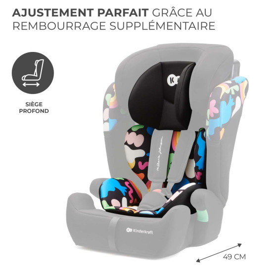 Kinderkraft Siège auto Comfort Up I -Size 76-150 cm HAPPY SHAPES